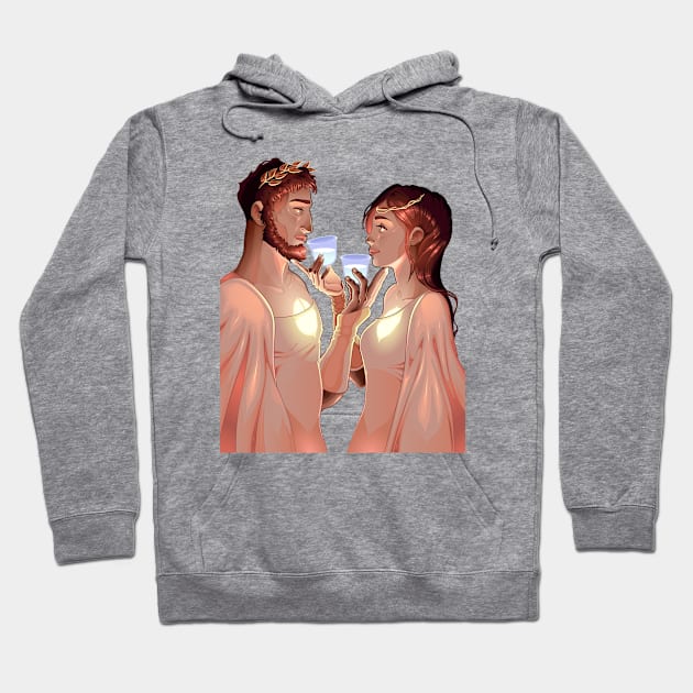 Two Cups Couples Hoodie by Mako Design 